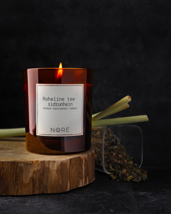 Roheline tee•sidrunhein küünal 220g